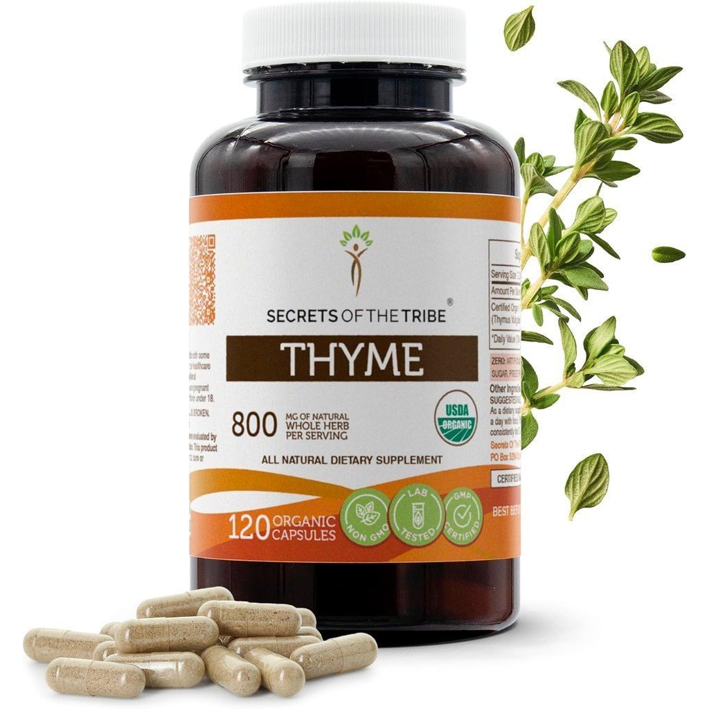 ความลับของชนเผ่า百香 120 แคปซูล แคปซูลกาว,800 mAh克,We Naturally Thyme(普通里香)干叶(120粒胶)VB76