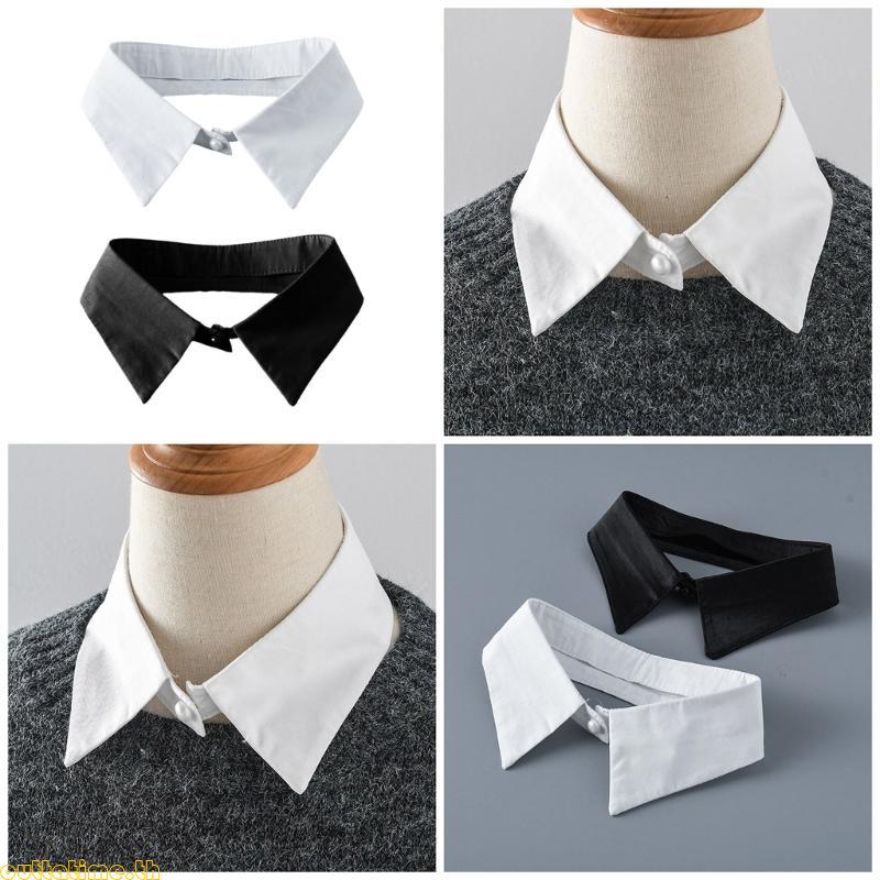 Time Shirt Laple Shawl for Lady Girl Shawl Faux Collar Delicate Collar White