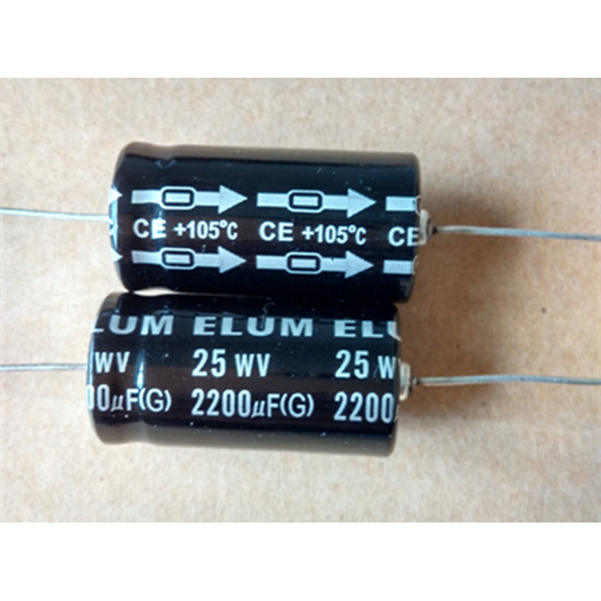 25V2200UF 2200UF25V ยี่ห้อใหม่เครื่องขยายเสียงผ่านแกนแนวนอน Electrolytic Capacitor 16 * 26 13 * 30