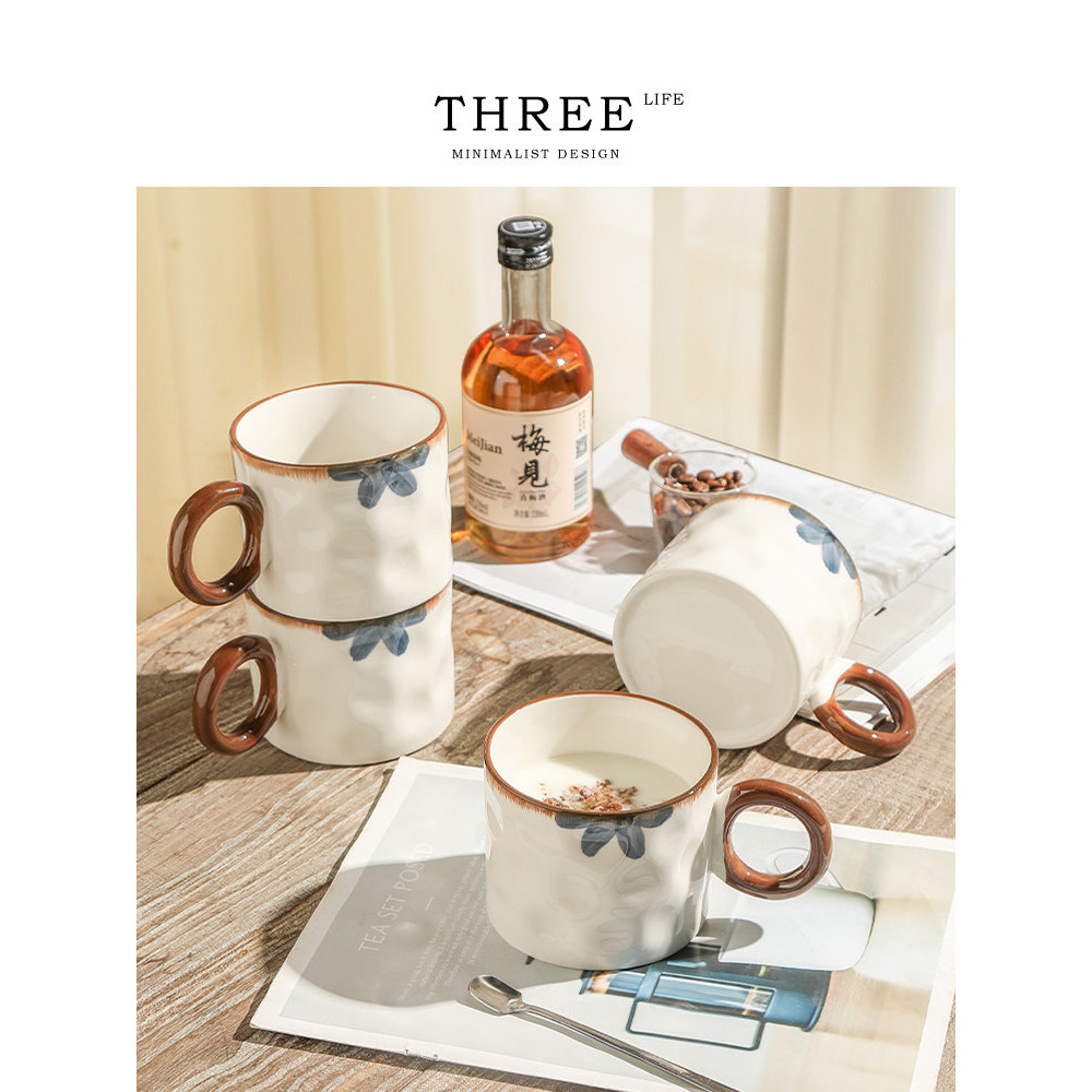 Tlife · Cymbidiu · Cup Ceramic Japanese Retro Style Mug ถ้วยคู่มูลค่าสูง | เมลัน