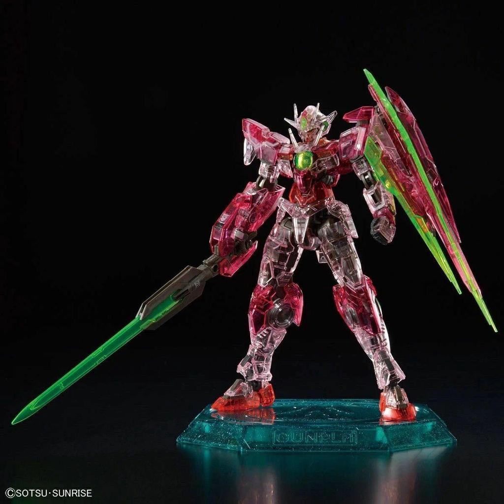 YHYJG Assembly HG144 สูงสุด 00 Mecha Quantum Unicorn Awakening รุ่น OOQ โปร่งใสสีแดงสีแดง