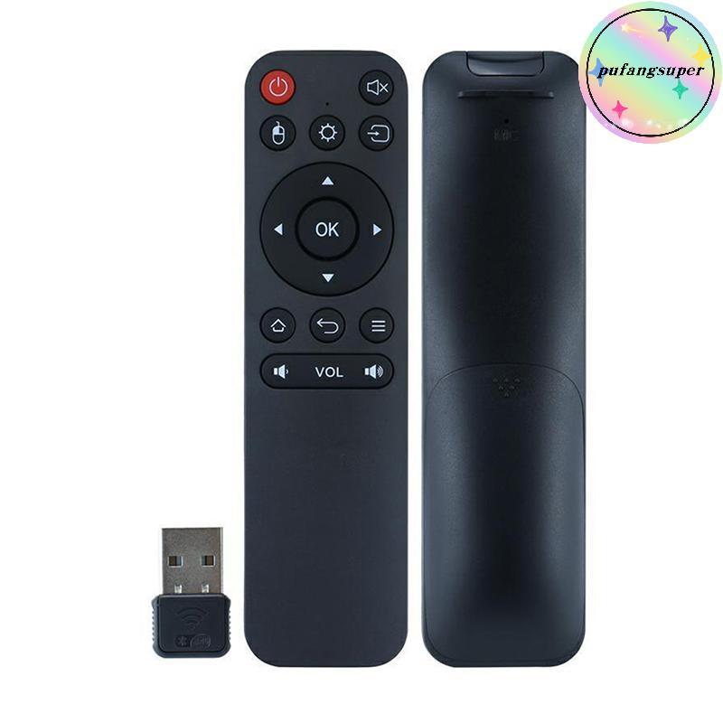 Pufangsuper รีโมทคอนโทรลเสียงอัจฉริยะรีโมทคอนโทรลไร้สาย 2.4GHz พร้อม USB สําหรับกล่อง Android TV / P