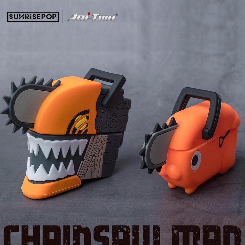 SUNRISEPOP Chainsaw Man Airpods Case หูฟังไร้สายกรณีป้องกันกรณี Pochita Animation Merchandise
