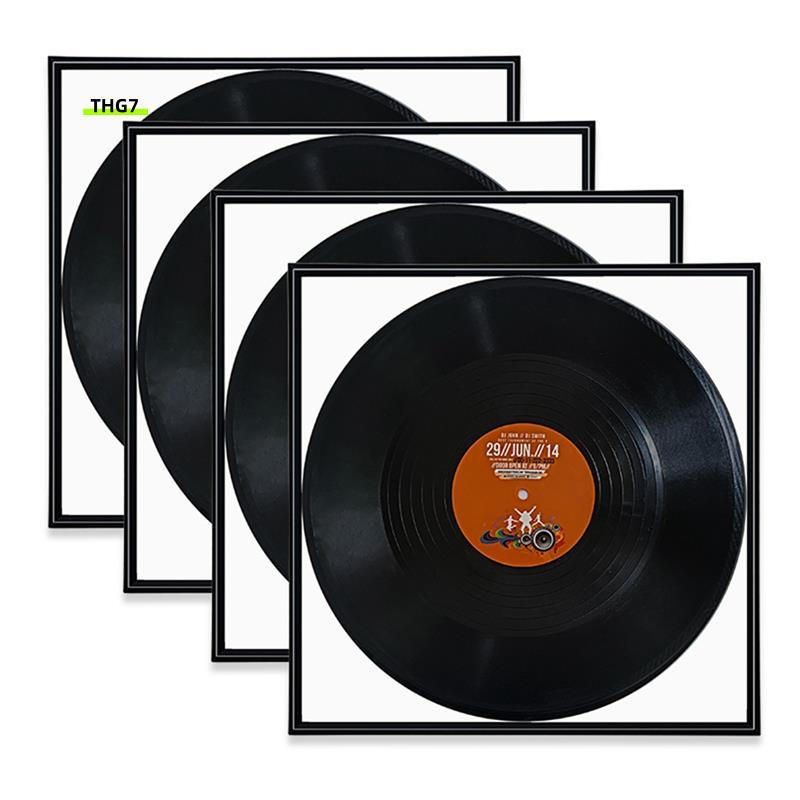 Belinda7Record Album Frame 4 Pack 12.5x12.5 นิ้ว High Glossy Frame เหมาะสําหรับไวนิล LP Covers