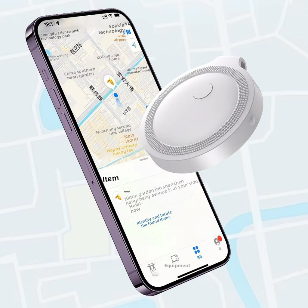 ตัวติดตามรายการระบบคู่กันน้ํา IP67 สําหรับค้นหา Android My Find Hub GPS Key Bag Locator