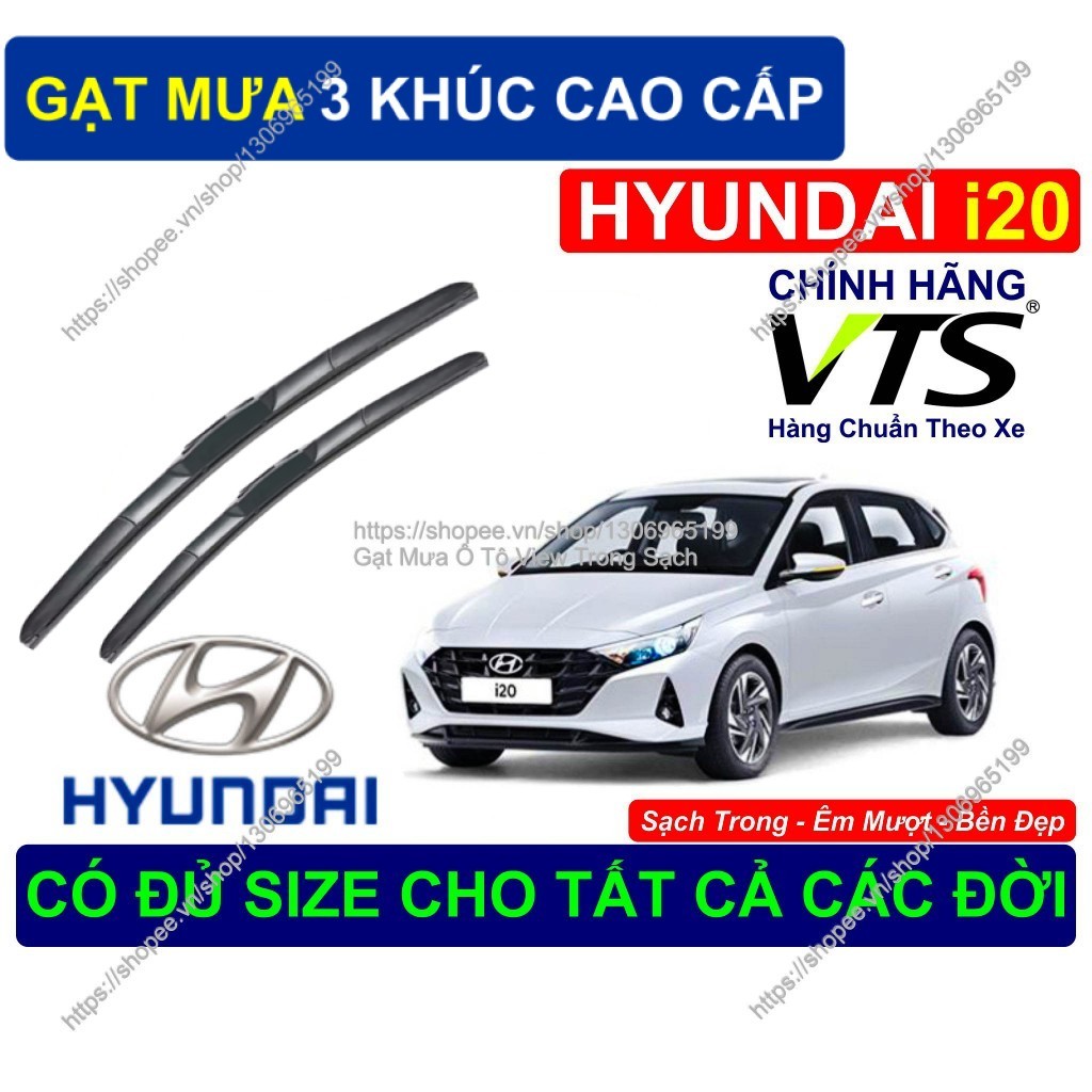 3-Segment Wipers ที่ปัดน้ําฝนทนทานสําหรับกระจกหน้ารถ Hyundai i20 คู่ที่ปัดน้ําฝน Hyundai i20.., Hyun