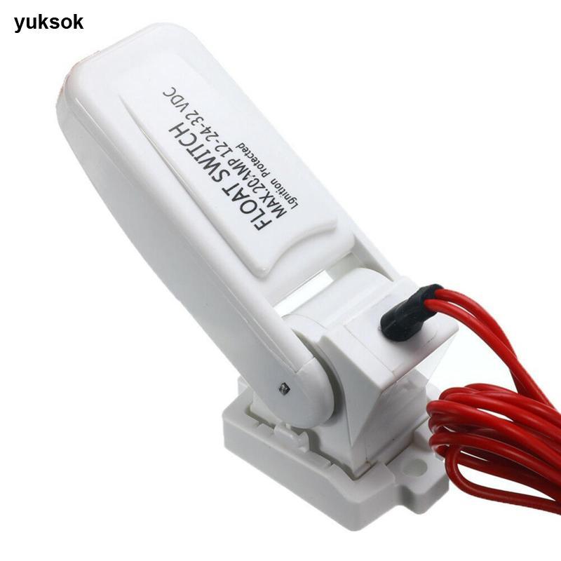 Yuksok ไฟฟ้า Auto Bilge ปั๊มลอยสวิทช์ Mercury ฟรีตัวควบคุมระดับน้ําสําหรับเรือยอชท์ PVC เรือปั๊ม — صورة 6