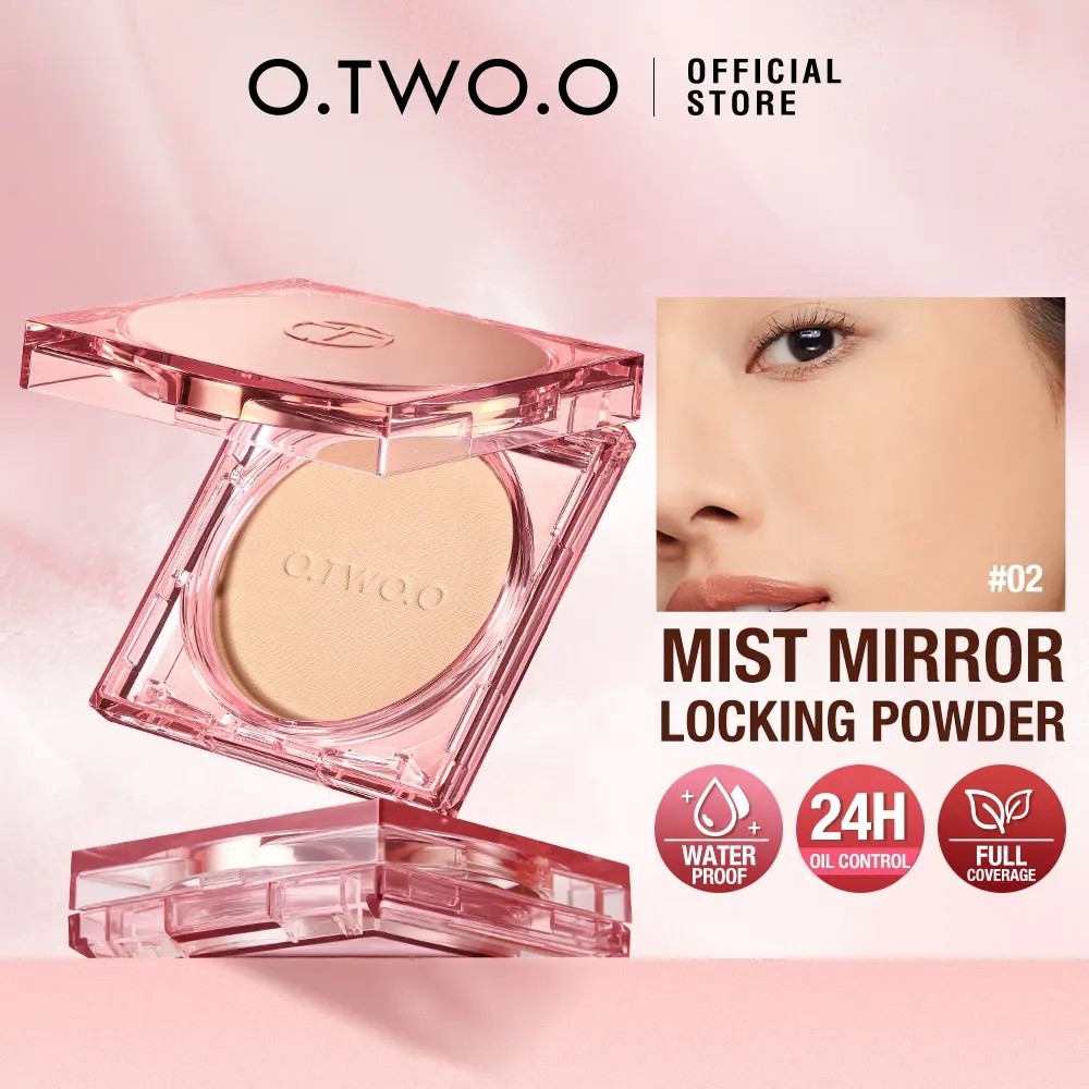 O.TWO.O3D Soft Focus Facial Pressed Powder กันน้ํายาวนานควบคุมน้ํามัน 24 ชั่วโมง Moisturizing แต่งหน