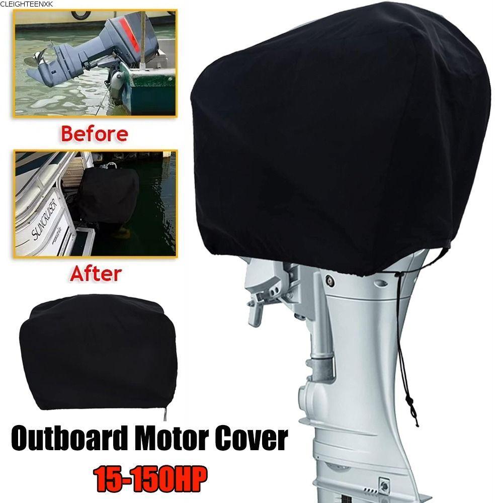 CLEIGHTEEN8H Full Outboard Engine Cover,ผ้า 210D Anti-scratch Motor Engine Boat Cover,Sun Protection