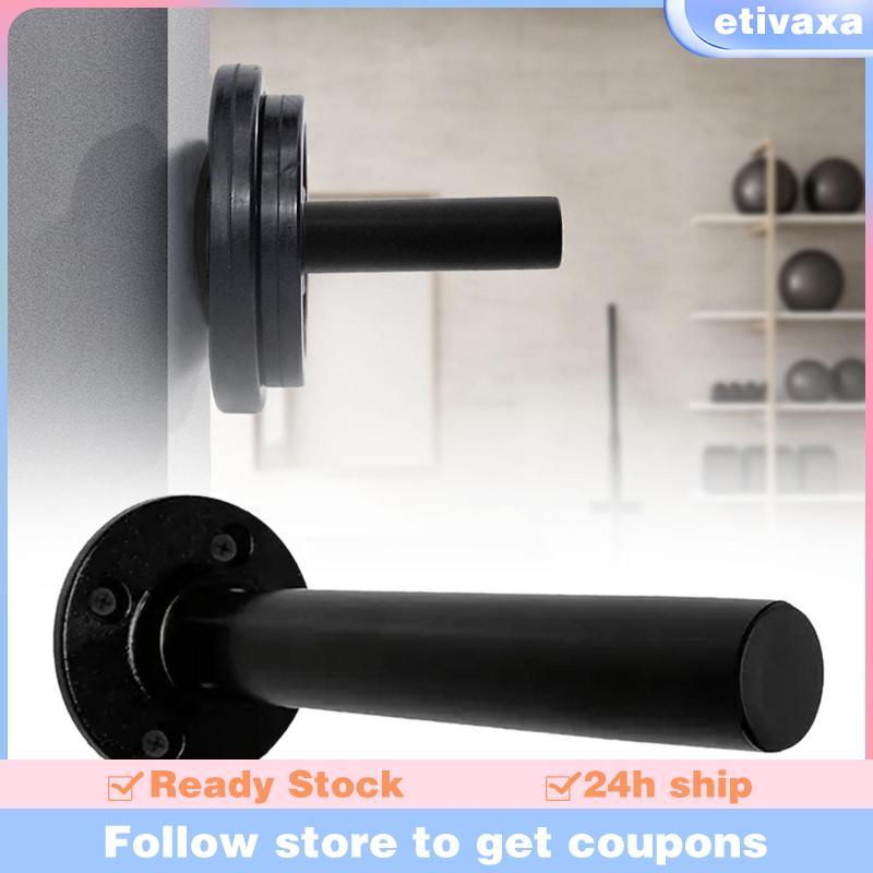 [Etivaxa] Gym Weights ที่วางติดผนัง, ที่วาง, แผ่นรองแผ่น Barbell สําหรับออกกําลังกายโรงรถ, โลหะ,