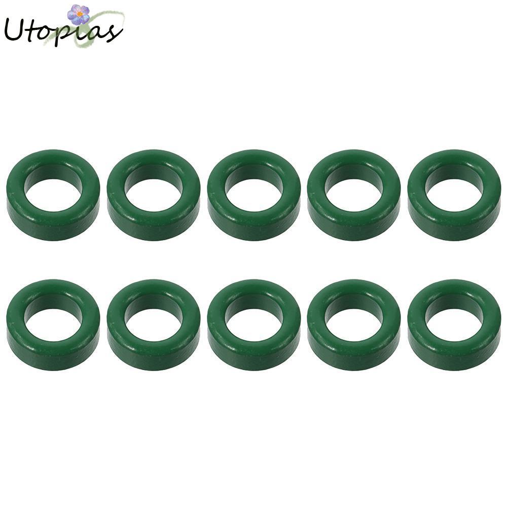 UTOPIAS Toroid Ferrite Core, Ferrite Chokes Ring Restraining Interfal, Metal Green Power Transformer
