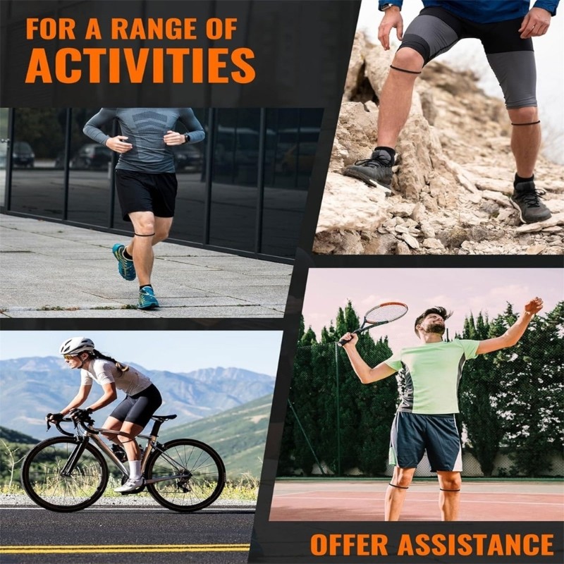 AMOONA Silicone Patella Band Patella Tendons Band Patella Tendons Bandages for Running