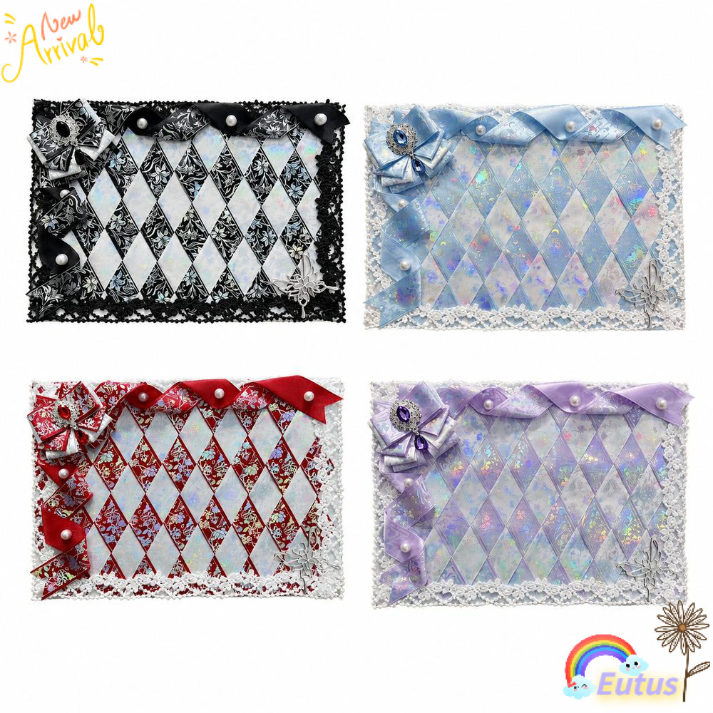 EUCA Ita BOARD ริบบิ้น Bow Decor Display Board, Handmade Lace Ita กระเป๋าใส่บอร์ด,น่ารัก Lollipop รู