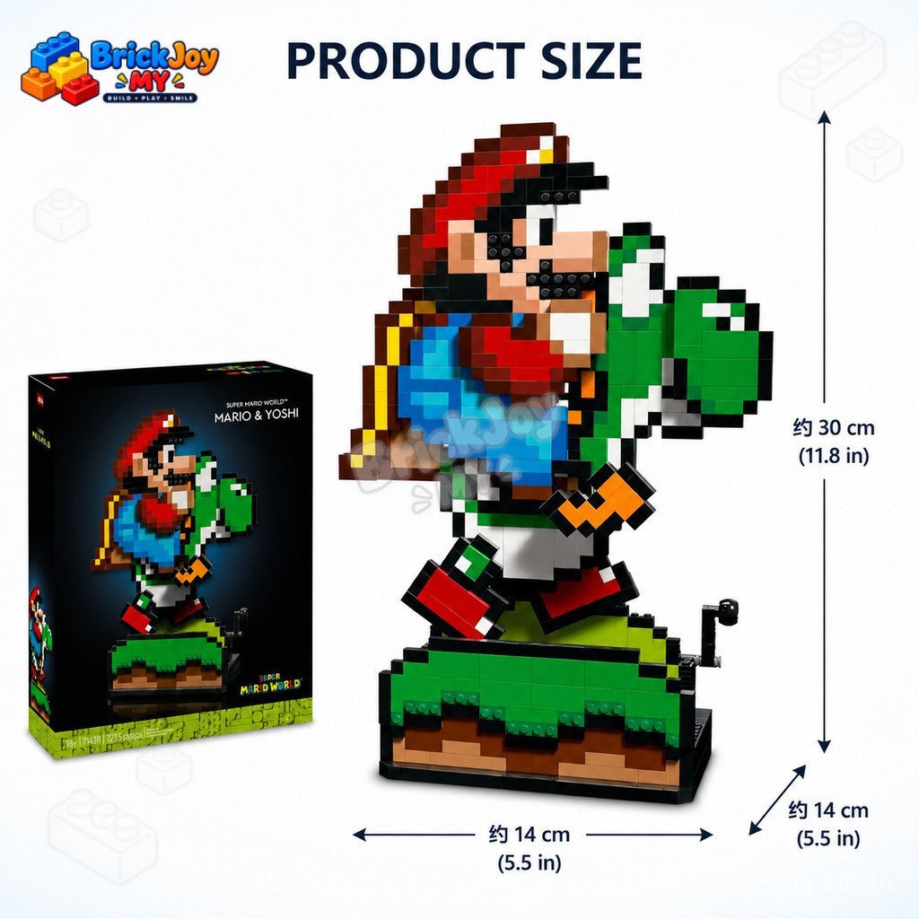 สินค้าพร้อมส่ง 71438 Super Mario World Mario Yoshi Building Blocks 3D Puzzle Set Building Brick Toy 