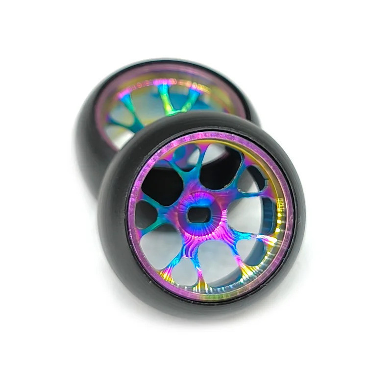 4 ชิ้น 25 มิลลิเมตรโลหะผสม Rc ล้อขอบ + ยางดริฟท์สําหรับ 1/28 Wltoys 284131 K969 K979 K989 P939 Mini-
