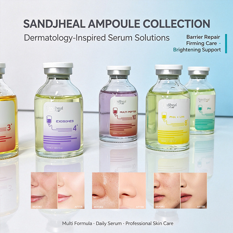 Sandiheal Ampoule เซรั่มบํารุงผิวหน้าหลายสูตร PN Exosomes Multi Pep+tide PHA LHA PN Serum Profession