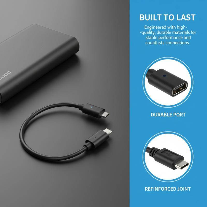 V & P 2000 Controller Charger USB C สายเคเบิลข้อมูลประเภท C อะแดปเตอร์ LED Light 1 M สําหรับบ้านทุกว