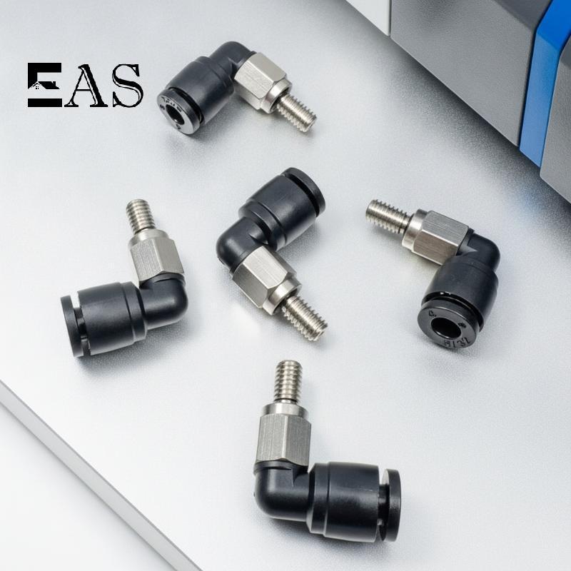 [EA] การเชื่อมต่อที่ปลอดภัยข้อต่อแบบกดนิวเมติก 7 มม. ด้ายขยาย PL4-M4 PL4-M5 M6 สําหรับระบบลมจากโรงงา