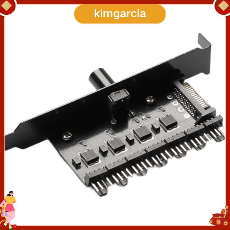kimgarcia PC Case Fan Hub Controller การควบคุมความเร็ว 7 ช่อง Sata ชาร์จหม้อน้ําสําหรับคอมพิวเตอร์เด