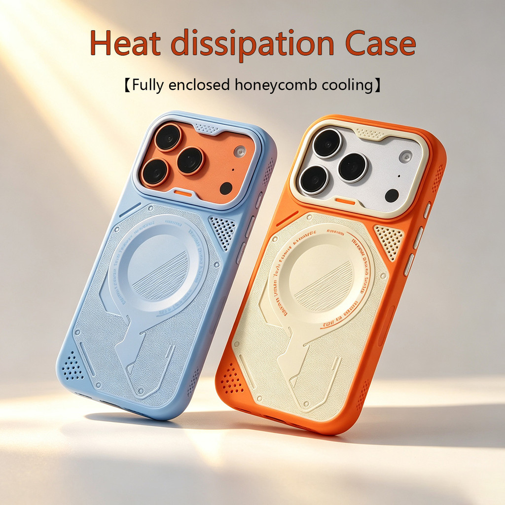 ใหม่ปลอก Creative Hollow Mecha-สไตล์ความร้อนซิลิโคนแม่เหล็กเคสโทรศัพท์สําหรับiPhone 12 13 14 15 16 17 Pro Max 18 Pro Maxกันกระแทก
