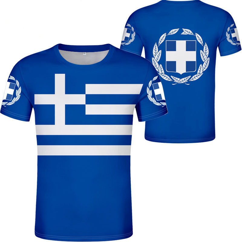 3D พิมพ์ GREECE ชายเสื้อยืด grc Tshirt nation ธง gr ประเทศกรีก โลโก้พิมพ์ภาพคําเสื้อผ้าUnisex
