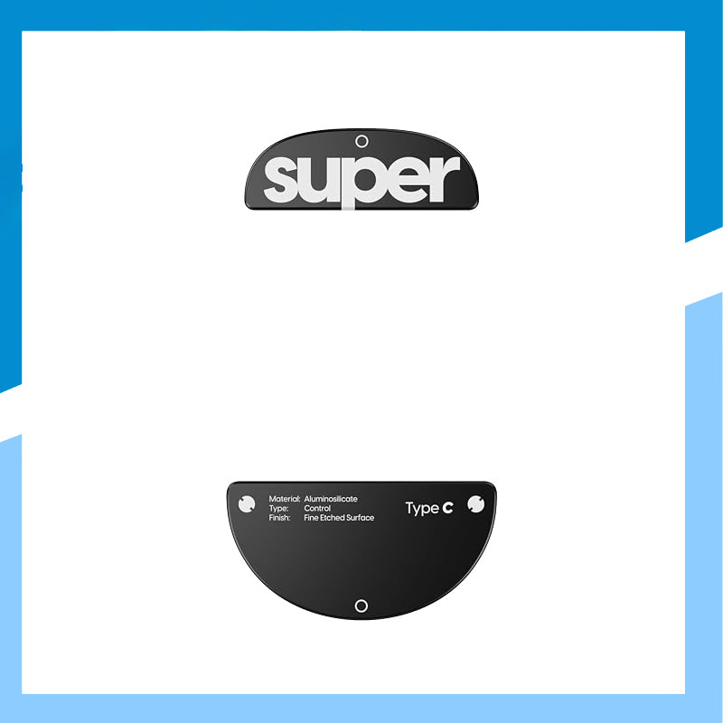 Pulsar Gaming Gears Superglide Pro Mouse Skates for BUZZ-X, Type C/S, Black Glass Feet
