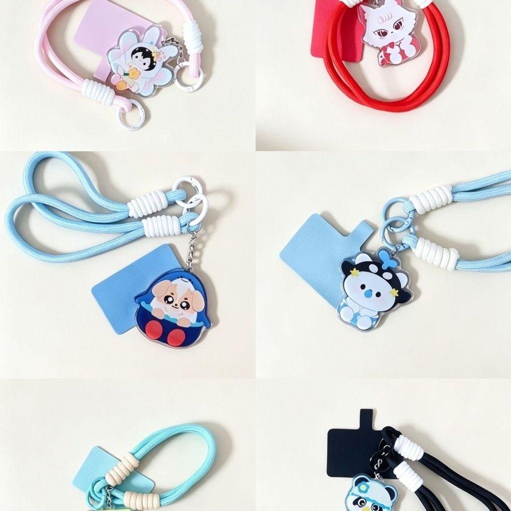 ตุ๊กตา GMM ขายดี|Polcasan lunar jewel เชือกเส้นเล็กโทรศัพท์มือถือการ์ตูนสร้างสรรค์น่ารักพร้อมปะเก็นใ