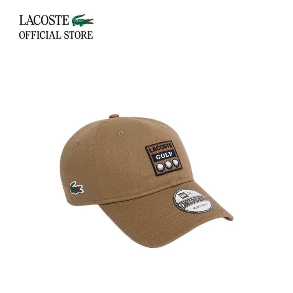 LACOSTE หมวกผู้ใหญ่ LACOSTE X NEW ERA CAP รุ่น RK7302 - BROWN