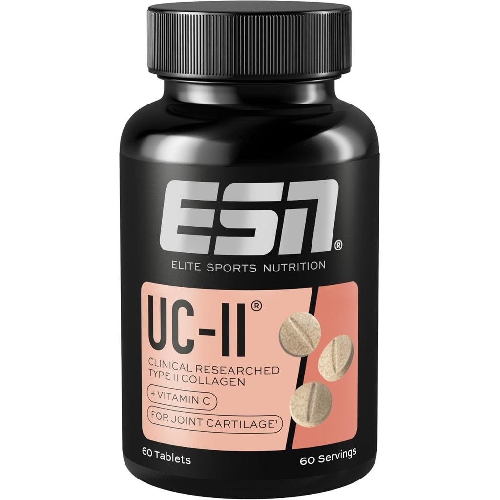 ESN Collagen Type II, 60 เม็ดสําหรับอุปทาน 2 เดือน, พร้อมคอลลาเจน UC-II และวิตามินซี - ผลิตในประเทศเ