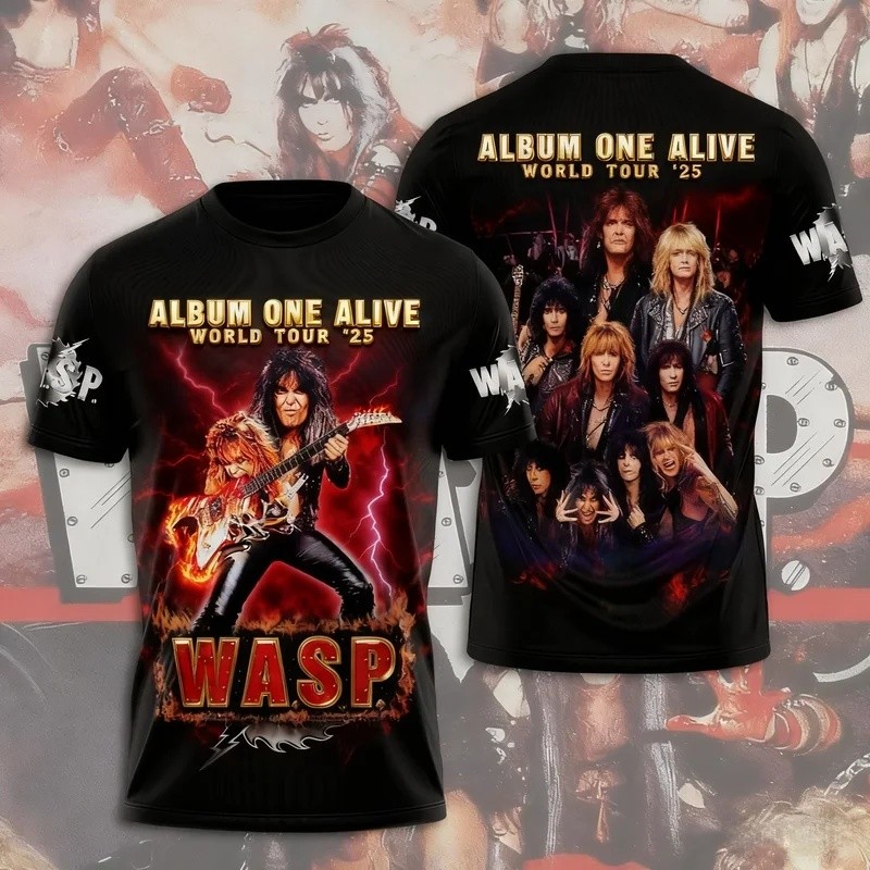 เสื้อยืดคอสเพลย์ลายอนิเมะ W.A.S.P เสื้อยืดลายการ์ตูนสำหรับเด็ก เสื้อแขนสั้นสไตล์ฮาราจูกุ Y2k สำหรับผ