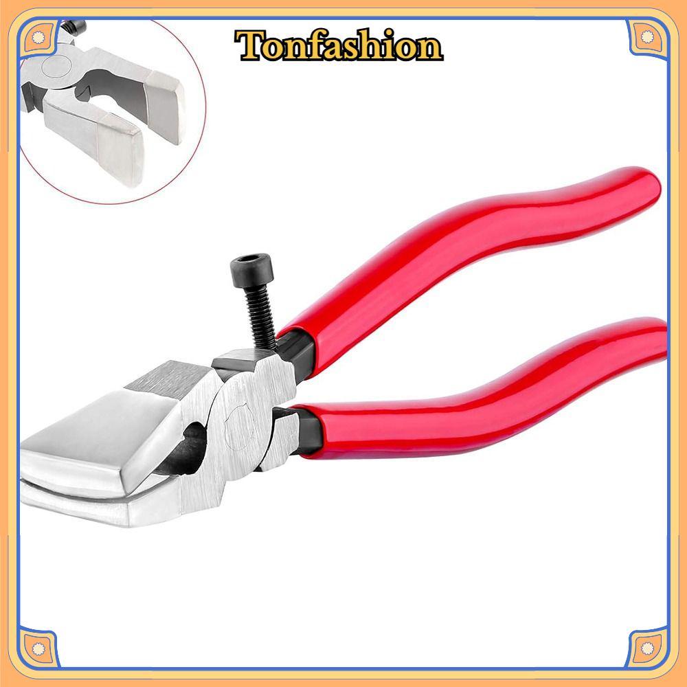 TONFASHION Key Fob คีม,สีแดงปรับสกรูแก้ววิ่งคีม,เคล็ดลับยาง 8 นิ้วคีมล็อค Stained Glass ทํางาน