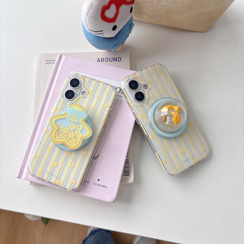 ปลอกปกแข็งเข้ากันได้กับiPhone 13 14 14Pro 14ProMax 15 15Pro 15ProMax 16 16Pro 16ProMax 17Pro 17ProMax Star Wishingขวดรูปแบบแม่เหล็กกรณี