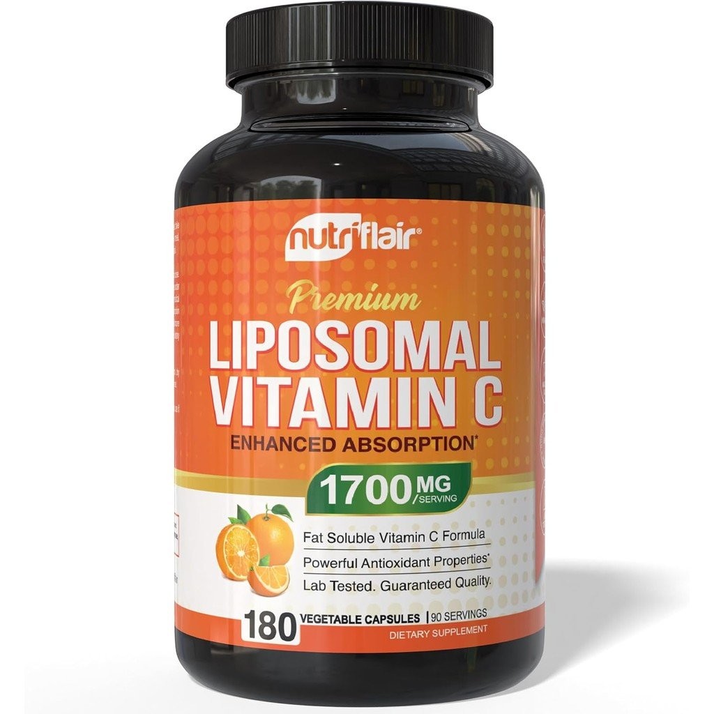 NutriFlair Lipid Body Vitamin C 1700mg, 180 แคปซูล-การดูดซึมสูง, วิตามินซีสลายไขมัน, การใช้งานชีวภาพ