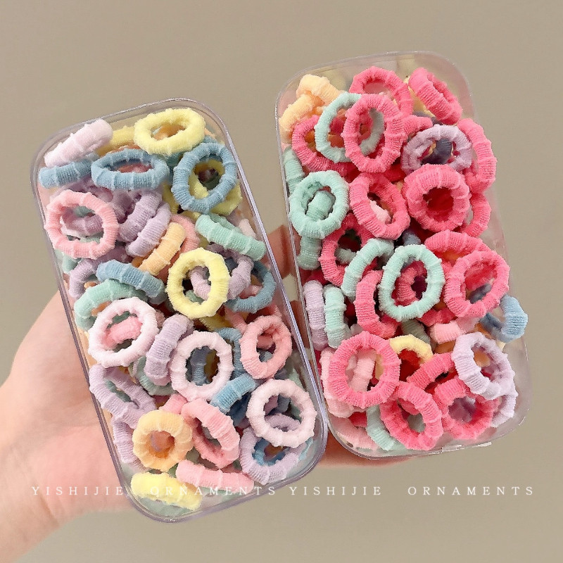 เสตเกาหลีน่ารักสำหรับเด็ก สียางกันลื่น แฟชั่นคล้องผม เซตใหญ่