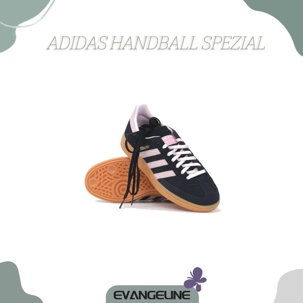ของแท้รับประกัน100%  Adidas Originals Handball Spezial Core Black Clear Pink Gum Women's IE5897 รองเ