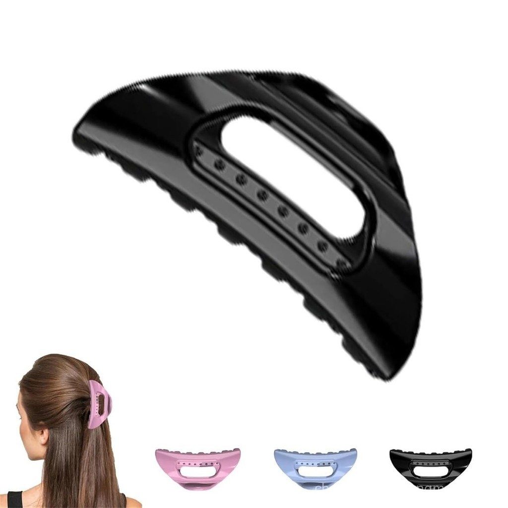 The Cozy Clip - คลิปผมแบบก้ามปูนุ่มและยืดหยุ่น สไตล์ฝรั่งเศส เพื่อความสะดวกในการจัดแต่งทรงผม (สีดำ)