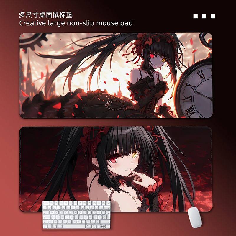 Kurumi Tokisaki Mouse Pad E-Sports Computer Desk Pad Two-Dimensional Animation Keyboard Pad Boys Gam