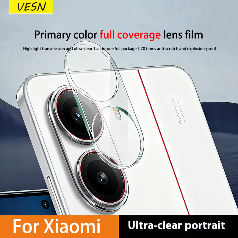 ตัวป้องกันเลนส์กล้องที่ครอบคลุมเต็มรูปแบบสำหรับ Xiaomi POCO X7 X6 X5 X4 X3 NFC M7 Plus M6 M5 M5s M4 