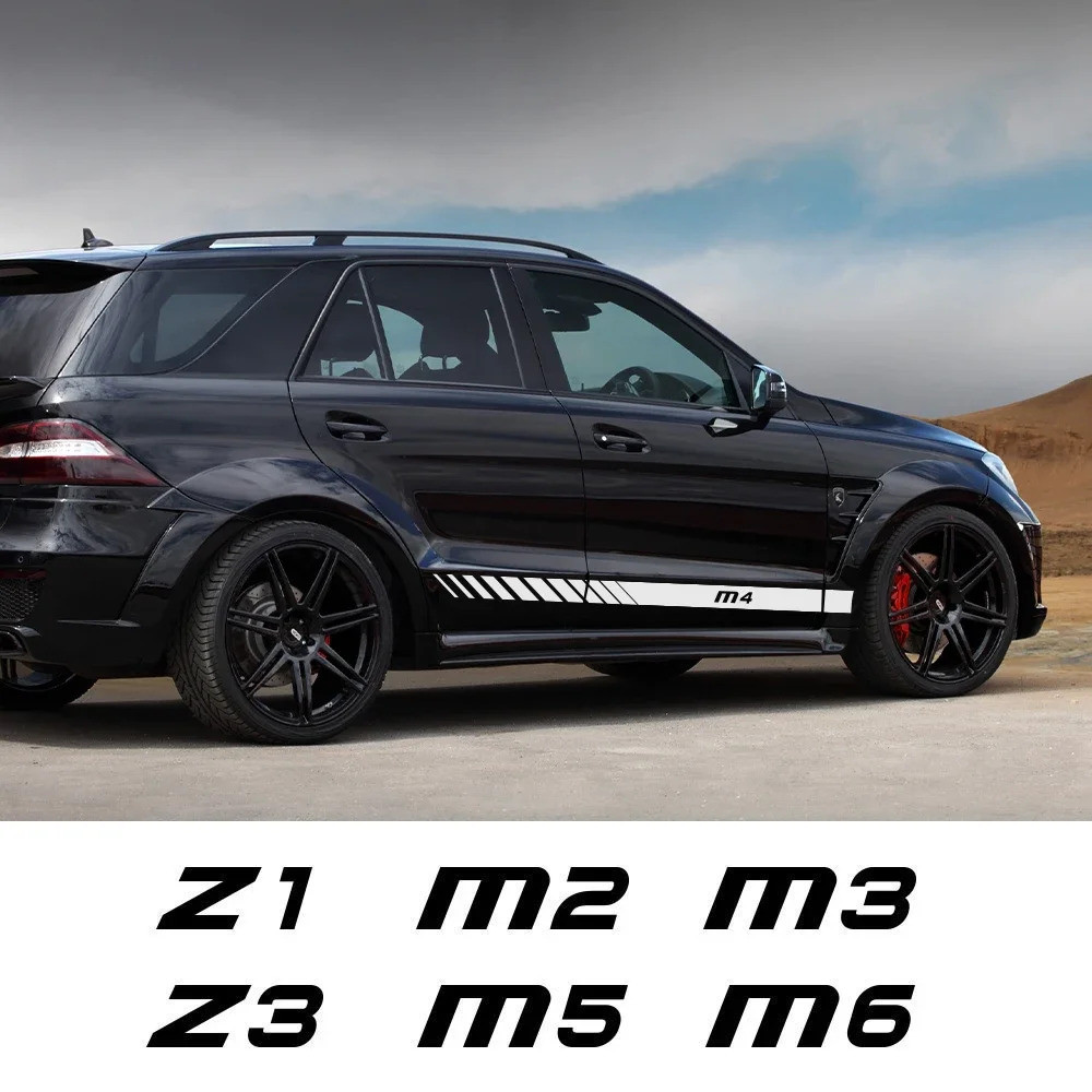2 ชิ้นรถด้านข้างกระโปรงรูปลอกสติกเกอร์ประตูอุปกรณ์เสริมสําหรับ BMW Z4 E85 G29 Z3 M4 F82 Z8 M1 40i M2
