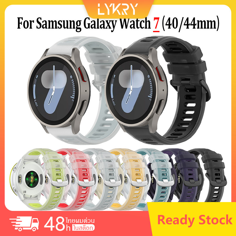 สายนาฬิกาสีสันสดใสพร้อมกาวเจลลี่สำหรับ Samsung Galaxy Watch 7 40mm/44mm สาย galaxy watch 7