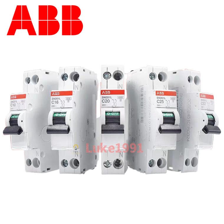 ABB SN201L One-Position Circuit Breaker 1P + N Dual-Inlet Dual-Outlet Air Switch 1 ตําแหน่งการติดตั้