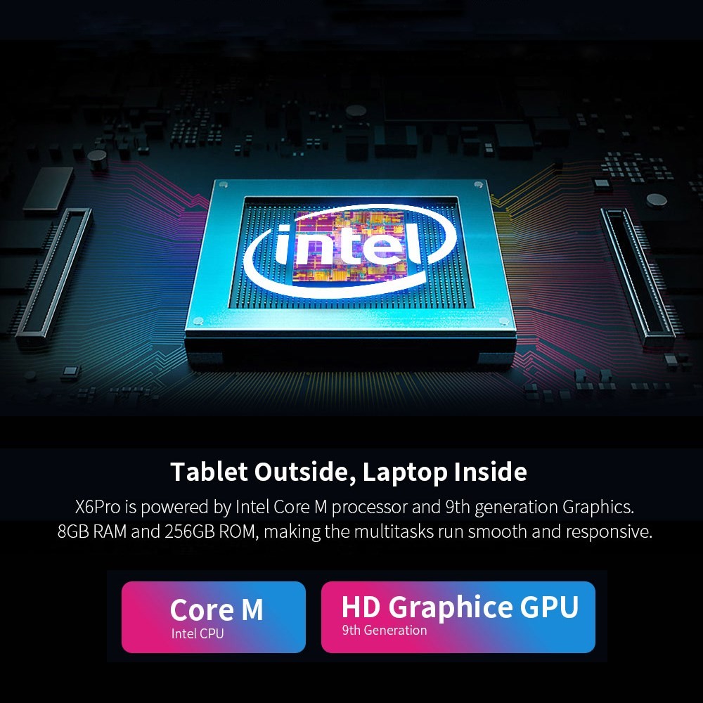 Netbook แท็บเล็ต Teclast X6 Pro Windows 10 หน้าจอสัมผัส Intel