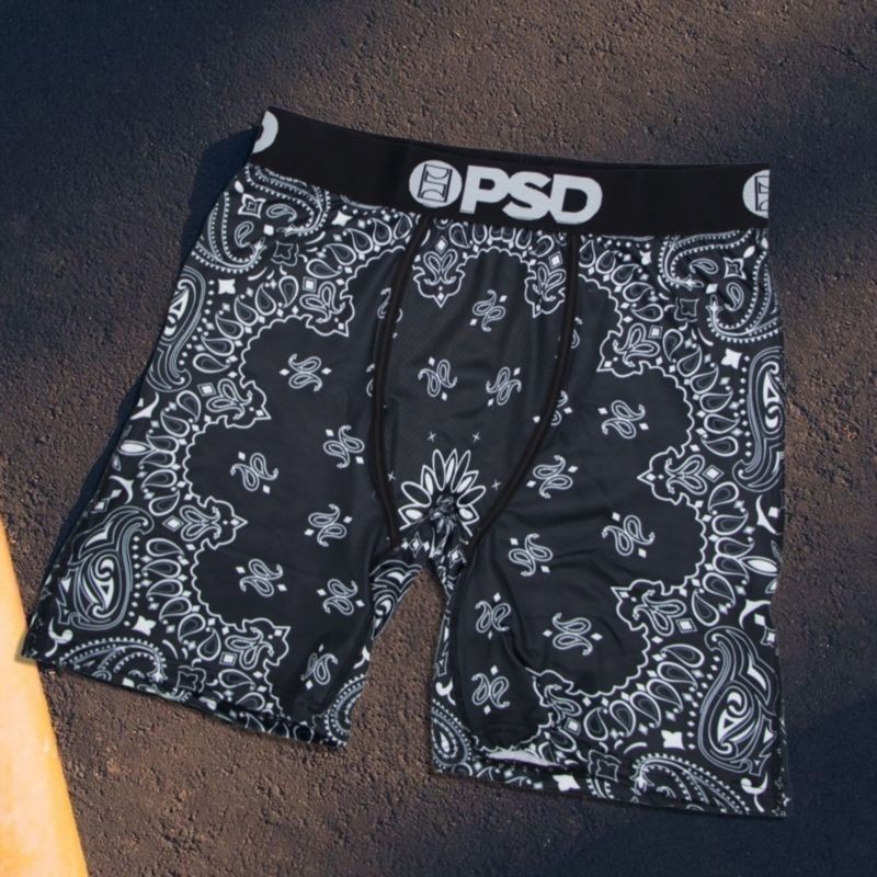 PSD Street Wear ผู้ชายกางเกงลําลองระบายอากาศนักมวยกีฬาขยายชุดชั้นในเอวกลางกางเกงว่ายน้ําผู้ชาย