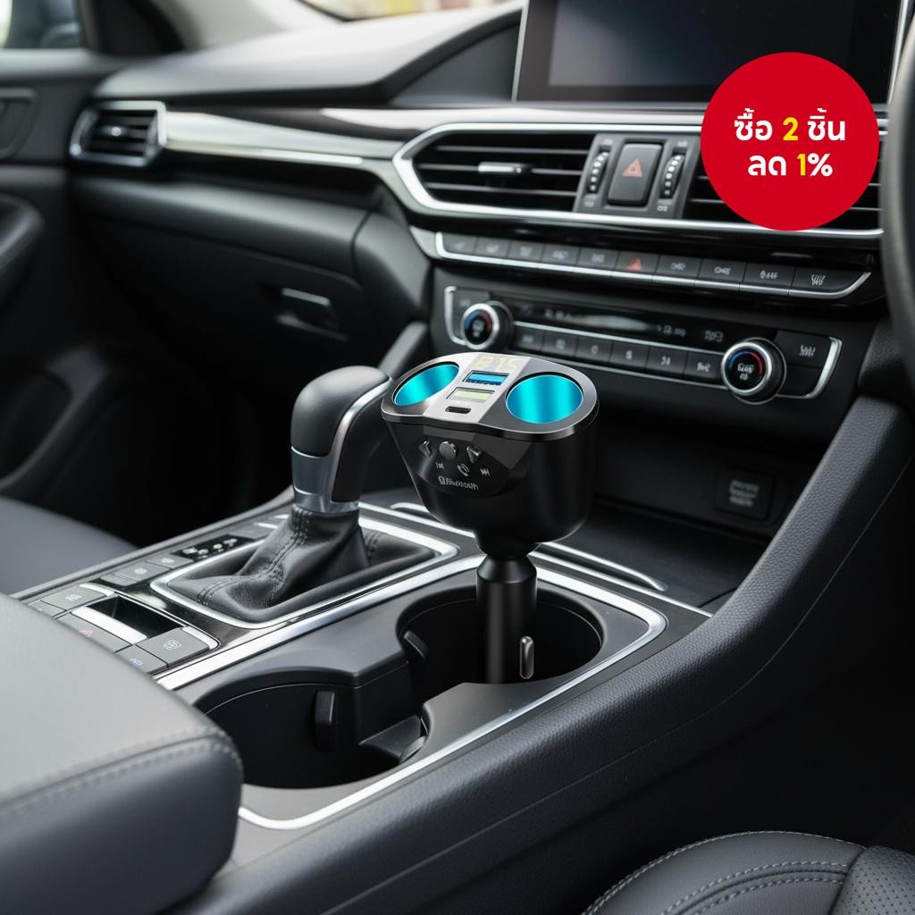 อะแดปเตอร์ช่องเสียบ USB คู่ 4.8A ชาร์จเร็ว QC3.0 36W พร้อมเครื่องเล่นเพลงจาก U Disk สําหรับใช้ในรถยน