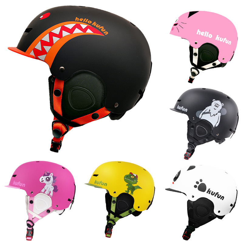 Kufun หมวกกันน็อคสกี สําหรับผู้หญิง ผู้ชาย ผู้ใหญ่ และเด็ก อุปกรณ์สโนว์บอร์ด มืออาชีพ หมวกกันน็อคนิรภัย อบอุ่น