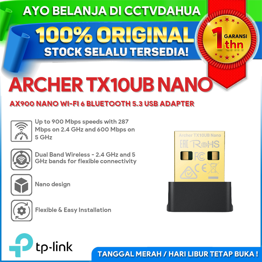TP-LINK ARCHER TX10UB Nano AX900 Nano WI-FI 6 BLUETOOTH 5.3 อะแดปเตอร์ USB