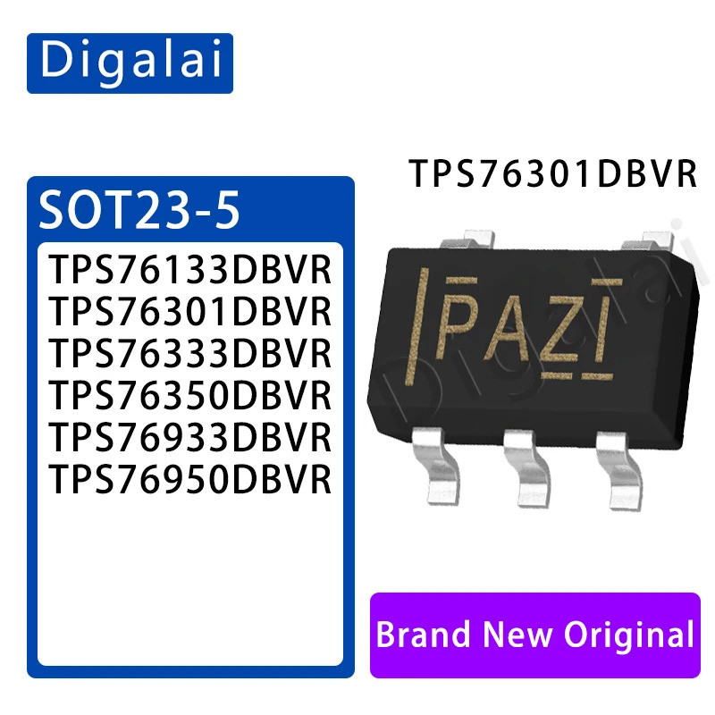 5PCS TPS76301DBVR TPS76933 TPS76950 TPS76133 TPS76333 TPS76350 SOT23-5 LDO Linear Regulator ชิป