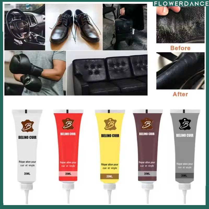 เจลซ่อมหนัง 20 มล. สําหรับรถยนต์และบ้าน แก้ไขสี รอยขีดข่วน รอยแตก โซฟา จัดส่งรวดเร็ว