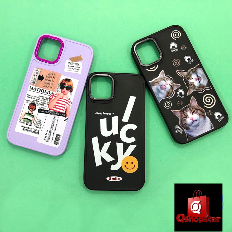 เคสนิ่ม Vivo Y03 Y18 / Realme C53 / Xiaomi Redmi A3 13C Poco C65 PU กันเลนส์กล้องเงา ด้านหลังพิมพ์ลา