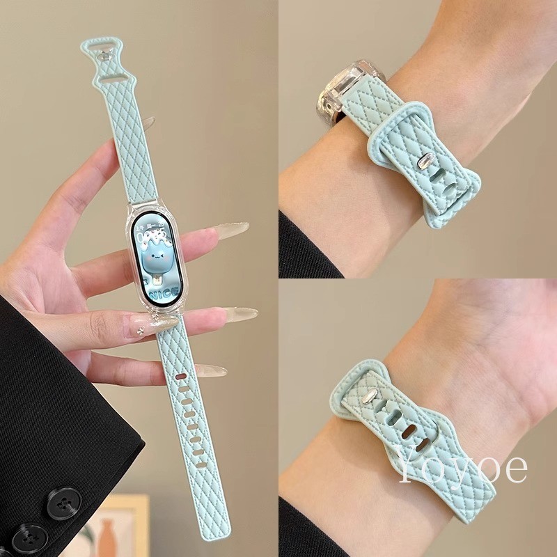 สายรัดซิลิโคนสําหรับ Xiaomi Mi Band 10 9 8 7 6 5 4 3 สายคล้องคอสําหรับ Mi band 10 9 รุ่นเซรามิคกีฬา 